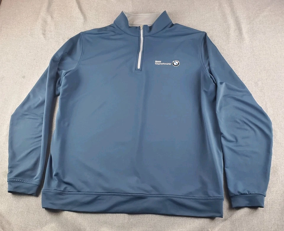 Peter Millar Galway 毛衣宝马锦标赛男式 XL 1/4 拉链性能高尔夫 — 第 1/4 张图片