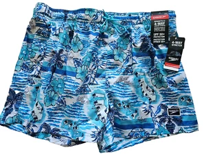 Speedo Men's Swim Trunk Short Length Redondo Striped Beach Cruise Blue XXL - Picture 1 of 8
