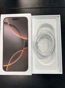 Apple iPhone 16 Pro Max Desert Titanium 256GB Empty Box Only And Cable - Afbeelding 1 van 4