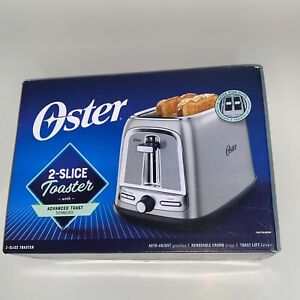 Oster 2-Slice Toaster with Advanced Toast Technology, Stainless 2-Slice, Gray