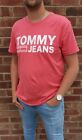 Tommy Jeans Spellout Mens Medium Salmon Logo T shirt  Preloved