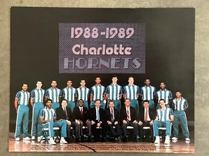 Charlotte Hornets NBA Original 1988-1989 Team Poster Vintage NM CLT - Picture 1 of 6