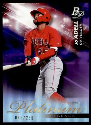 2018 BOWMAN PLATINUM PRESENCE PURPLE JO ADELL 089/250 LOS ANGELES ANGELS #PP-2 - Image 1 of 2