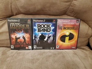 Lot of 3 Star Wars:Episode III: Revenge of the Sith, Rock Band & The Incredibles - Picture 1 of 12