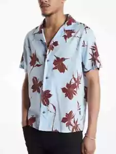 NWT $ 268 John Varvatos Danny Button Shirt In Cornflower Size:X-Large - Picture 1 of 5