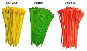 100 x Bridas 4,8x300mm Color Neón, para paquetes de hasta 80mm - Imagen 1 de 4