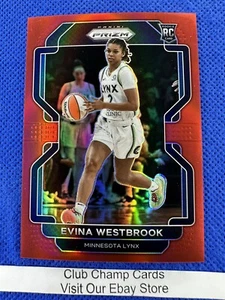 2022 #180 Evina Westbrook WNBA Panini Prizm Basketball Red Prizm 128/199 RC Lynx - Picture 1 of 2