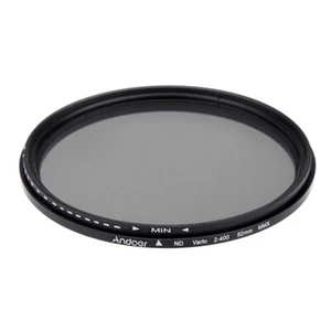Andoer 82mm Fader Adjustable ND2 to ND400 Filter for Canon Camera E4D8 - Picture 1 of 12