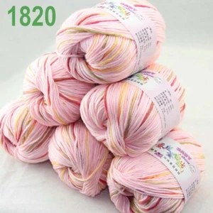 Fashion 6 Balls x 50gr Cashmere Silk Wool Hand Knit Wrap Shawls Crochet Yarn 20 - Picture 1 of 11