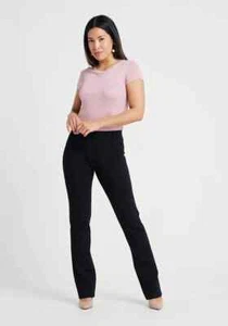 Betabrand Sz L Classic Dress Yoga Pants Straight Leg Mid-Rise Wrinkle-Resistant - Picture 1 of 9