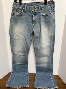 Abercrombie and Fitch Jeans Womens Size 6S Blue Bootcut Light Button Fly 5226 - Picture 1 of 7