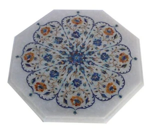 18" marble Table Top floral stones inlay pietra dura marquetry art work - Picture 1 of 1