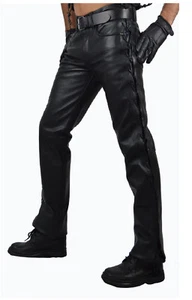AW-741 lederjeans zum schnürn,Echt leder hose,lederhose,Gothik Rocker Bikerhose - Bild 1 von 5
