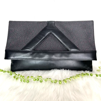 Bolso sin asas plegable Yves Saint Laurent YSL vintage PVC cuero monedero *¡Raro!* Foto 1 de 4