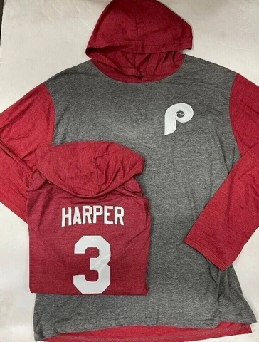 BRYCE HARPER PHILADELPHIA PHILLIES MENS LIGHT WEIGHT HOODY PICK SIZE NEW Cover