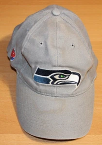 NFL Fútbol Seattle Seahawks Boston Pizza Logo Béisbol Elastizado Gorra Gorra Gris - Imagen 1 de 7