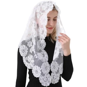 Church Prayer Chapel Veil Catholic Mass Mantilla Veils for Women Lace Latin M... - Picture 1 of 6