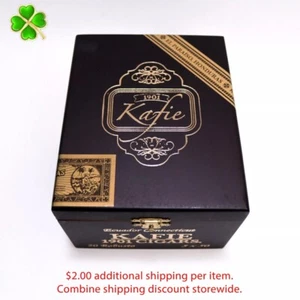Caja de cigarros de madera vacía Kafie 1901 Connecticut Robusto Ecuador 6" x 4,75" x 3,5 - Imagen 1 de 10