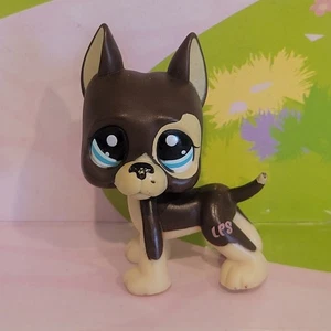 Littlest Pet Shop LPS Deutsche Dogge Hund braun mit blauen Augen #817 - Bild 1 von 5