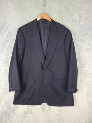 Blazer Samuelsohn Masculino 42L Azul Marinho Super 110s Lã Loro Piana Tecido Casaco Esportivo - Imagem 1 de 4