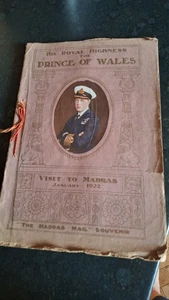 Edward Prince Of Wales Visut To Madras Souvenir January 1922 - Picture 1 of 24