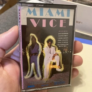 Miami Vice Soundtrack Cassette  - Glen Fry-  Tina Turner-  Phil Collins - LNC - Picture 1 of 8