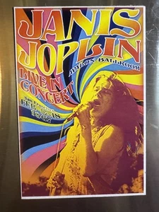 Janis Joplin 4X6 Mini Poster Kühlschrankmagnet - Bild 1 von 1