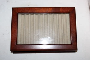 Levenger Pen Display Case- Stained Cherry Wood - 10 slots - Picture 1 of 15