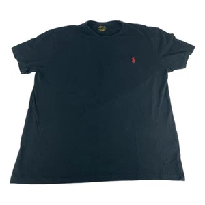 Ralph Lauren Cotton Short Sleeve T-Shirt Women’s Large Black Red Pony Logo - Picture 1 of 10