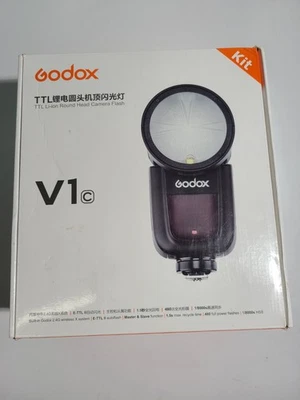 Godox V1-C Wireless Adjustable Flash for Canon DSLR - Imagem 1 de 4