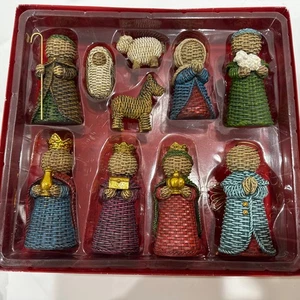 10-teiliges Weihnachtskrippenset im Weidenstil Harz? Rustikal Bunt 5 Zoll - Bild 1 von 24