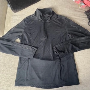 Chaqueta de Manga Larga MONDETTA Negra Atlética Correr Gimnasio Entrenamiento Mediana 1/4 Cremallera - Imagen 1 de 4