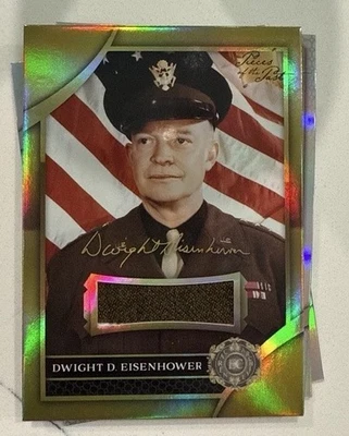 2025 POTP Freedom Fighters DWIGHT D EISENHOWER WW II Uniform Relic GOLD U-4 RARE - Image 1 of 2