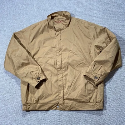Vintage Bugatti Harrington Jacket Mens Large Mustard Tan Cotton Shell 90s - Image 1 of 4