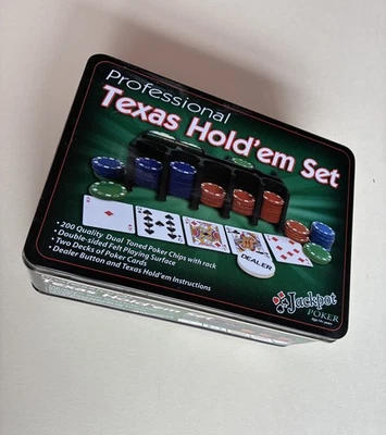 Professional Texas Hold'em Set Poker Unused - Image 1 of 4