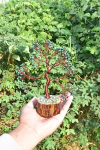 Natural Malachite Tree | Copper Wire Crystal Bonsai for Growth & Protection - Picture 1 of 4