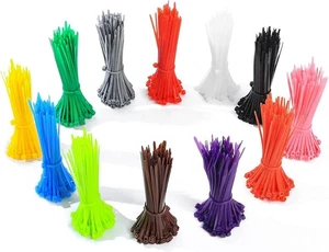 HexinYigjly1200 Pcs Mixed Colored Zip Ties, 4 Inch 4 Inch, 12 Colors - Picture 1 of 7
