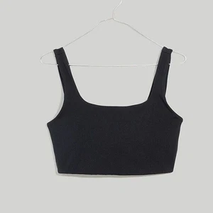 New Madewell MWL Flex Square Neck Sports Bra Black Size XXS ND875 - Picture 1 of 8