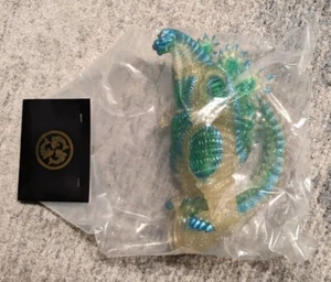 New Akame Tenshi Sofubi Sculpture Godzilla Soft Vinyl Blue Green White Glitter - Picture 1 of 9