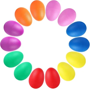 Augshy 14 PCS Plastic Egg Shakers Percussion Musical Egg Maracas Easter Egg Kids - Picture 1 of 12