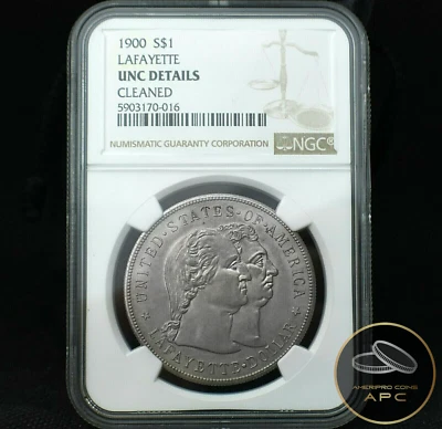 1900 Lafayette Silver Commemorative Dollar~NGC~90% Silver BU Unc Details~Rare~ - Image 1 of 2