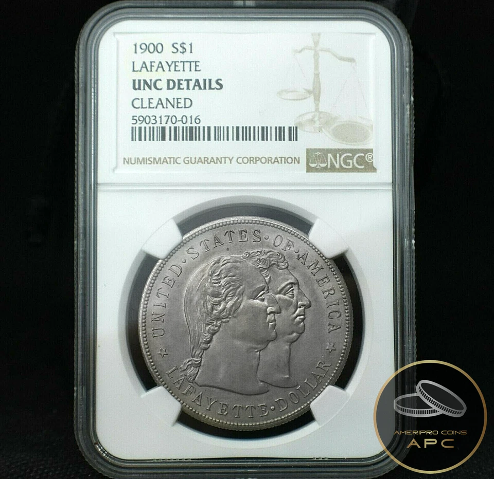 1900 Lafayette Silver Commemorative Dollar~NGC~90% Silver BU Unc Details~Rare~ - Image 1 of 2