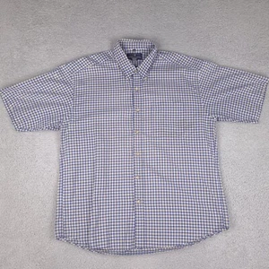 International Waters Hemd Herren XL blau kariert Button Down Kurzarm - Bild 1 von 12