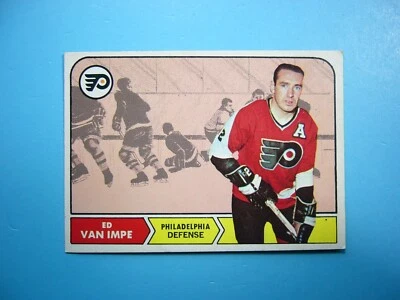 1968/69 O-PEE-CHEE NHL HOCKEY CARD #91 ED VAN IMPE EX+ SHARP!! 68/69 OPC - Image 1 of 2