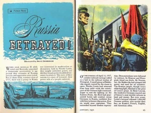 RUSSIA BETRAYED 1952 CARTOON ART PICTORIAL ANTI-COMMUNIST VIEW OF USSR HISTORY - Picture 1 of 2