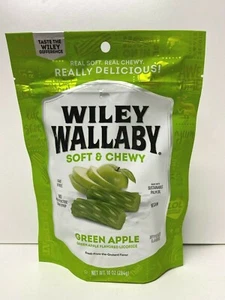 Wiley Wallaby Green Apple Licorice - Soft & Chewy Vegan Fat Free - 5 - 10oz Bag - Picture 1 of 4