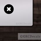 X - Mac Apple Logo Laptop Vinyl Decal Sticker Macbook Crossed Out Cross Ex Out