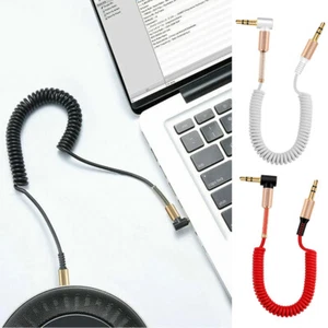 Jack Cable Audio Headphone Cord to Male AUX L-Shaped 3.5mm Male Right Angle US " - Picture 1 of 20