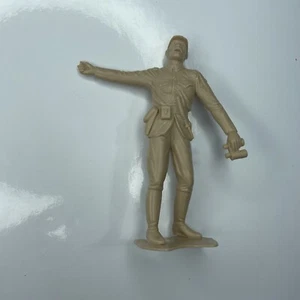 E Large Beige Plastic Vtg Retro Toy Soldier General - Picture 1 of 5