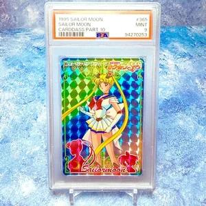 Sailor Moon 1995 Bandai Carddass Part 10 Prism Card #365 PSA 9 Mint Japan - Imagen 1 de 2